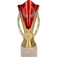 Puchar plastikowy złoto-czerwony T-M