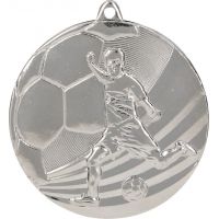Medal srebrny- piłka nożna - medal stalowy