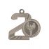 Medal srebrny drugie miejsce z miejscem na emblemat 25 mm - medal stalowy     H-47mm, W-50mm,T-2mm