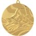 Medal złoty- pływanie - medal stalowy z grawerem na laminacie
