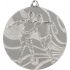 Medal srebrny- piłka nożna - medal stalowy- grawerowanie na laminacie