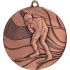 Medal brązowy biathlon z miejscem na emblemat 25 mm  z grawerowaniem na laminacie