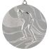 Medal srebrny biathlon z miejscem na emblemat 25 mm z grawerowaniem na laminacie
