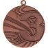 Medal stalowy brązowy trzecie miejsce z grawerowaniem na laminacie